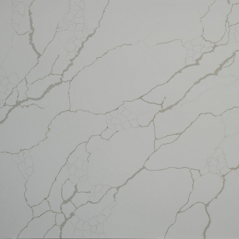 Calacatta White Engineered Quartz Stone Slab for Luxurious Countertops