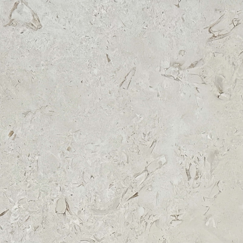 Beige Limestone Slab with Fossil Texture – Honed Natural Stone for Interior & Exterior Design