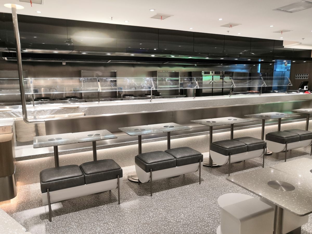 commercial restaurant interior with terrazzo flooring terrazzo floor application in a modern restaurant space