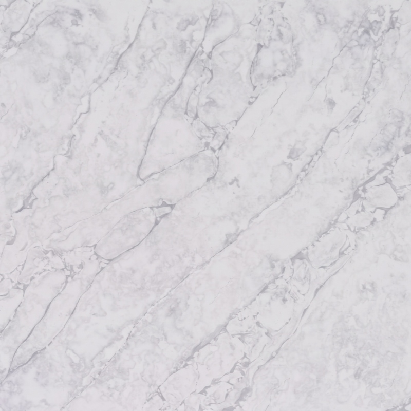 light grey quartz slab with soft broken veins