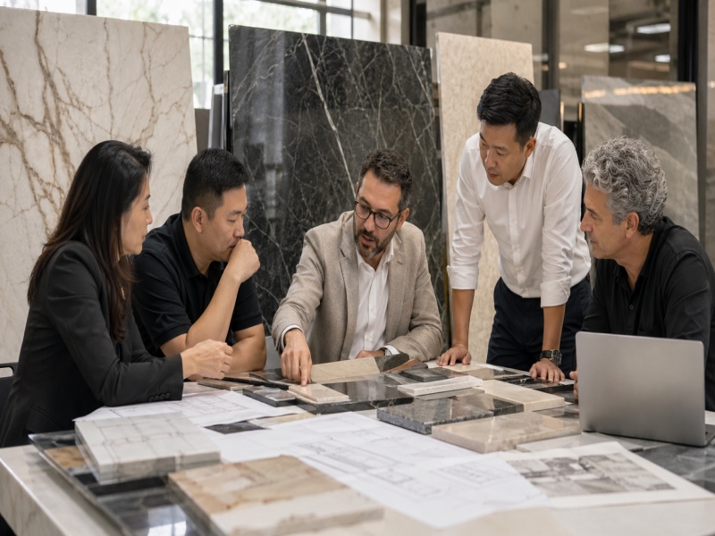Que tipos de compradores costumam trabalhar com a Aoli Stone?