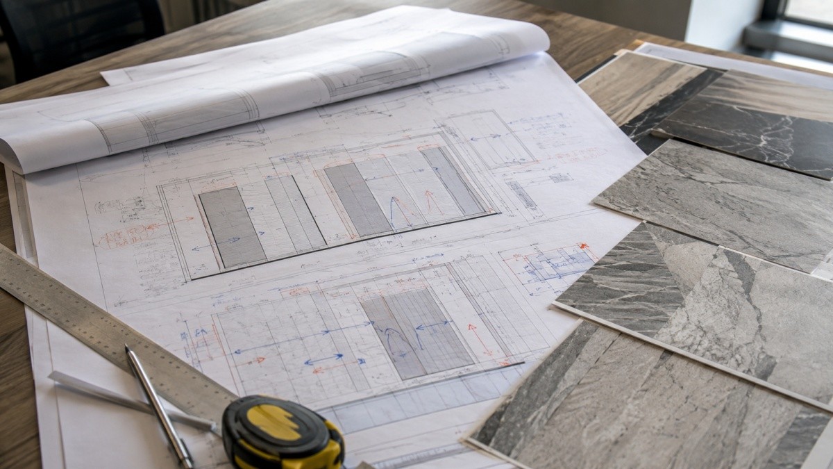 stone-wall-elevation-drawings-layout-notes Stone wall elevation drawings reviewed with slab photos and layout notes
