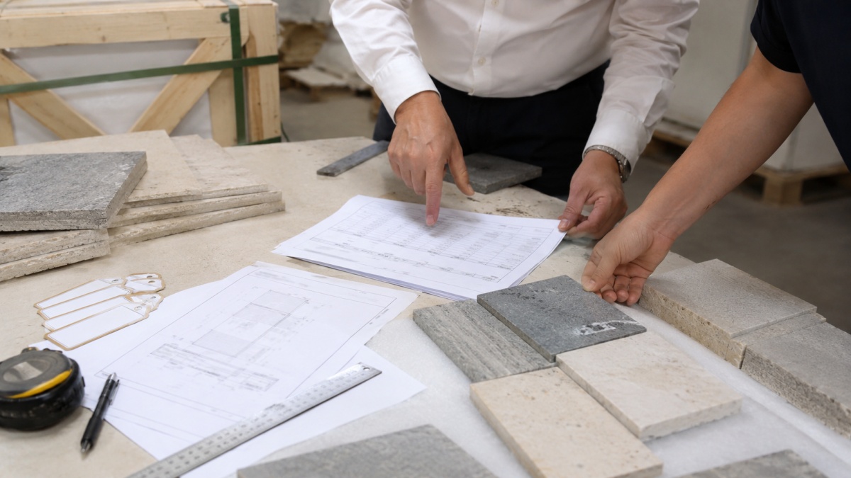 stone project packing list review and label version control before phased delivery