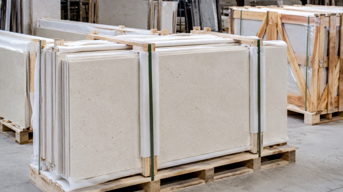 limestone-wall-cladding-export-packing Limestone wall cladding panels packed with protective materials for export