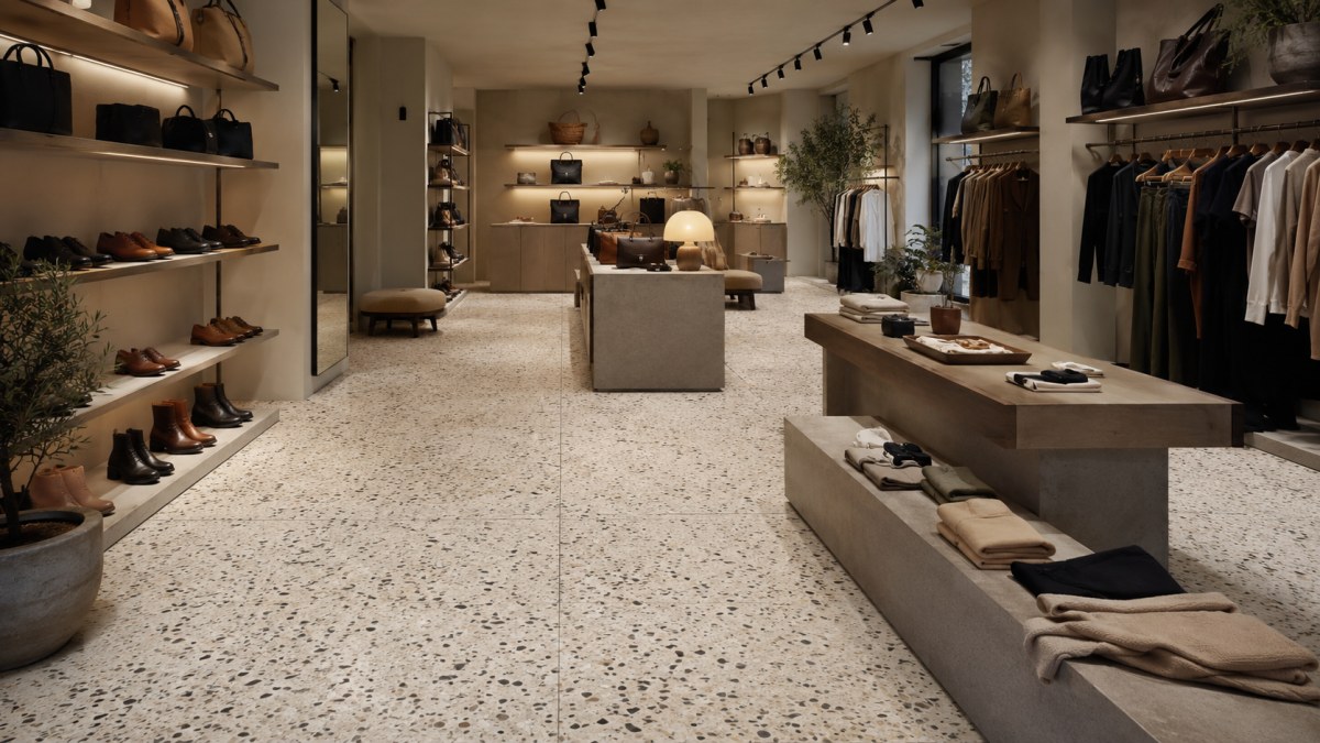 commercial-terrazzo-design-store-floor Commercial terrazzo design for retail store flooring with controlled joint lines