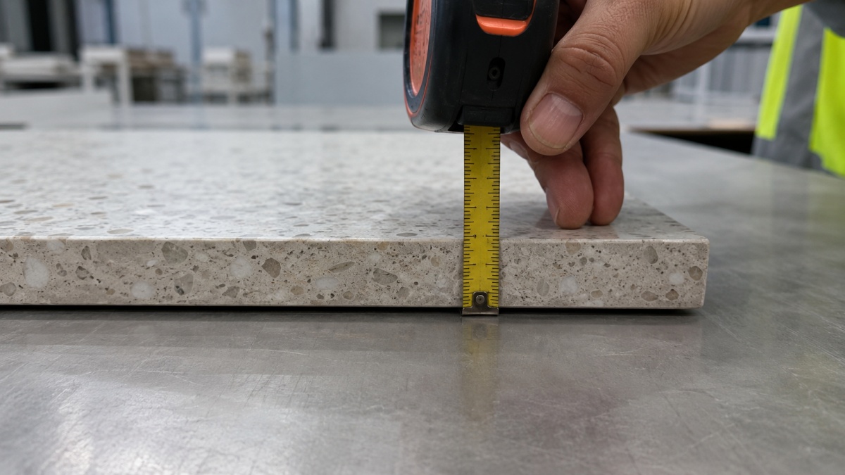  Terrazzo thickness size and finish quality control before shipment