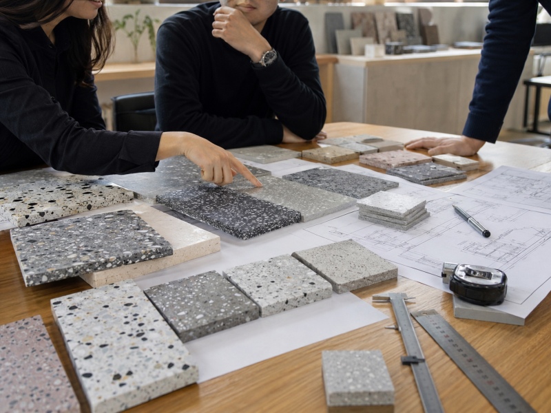 Terrazzo de cimento versus terrazzo de resina: o que os compradores devem esclarecer