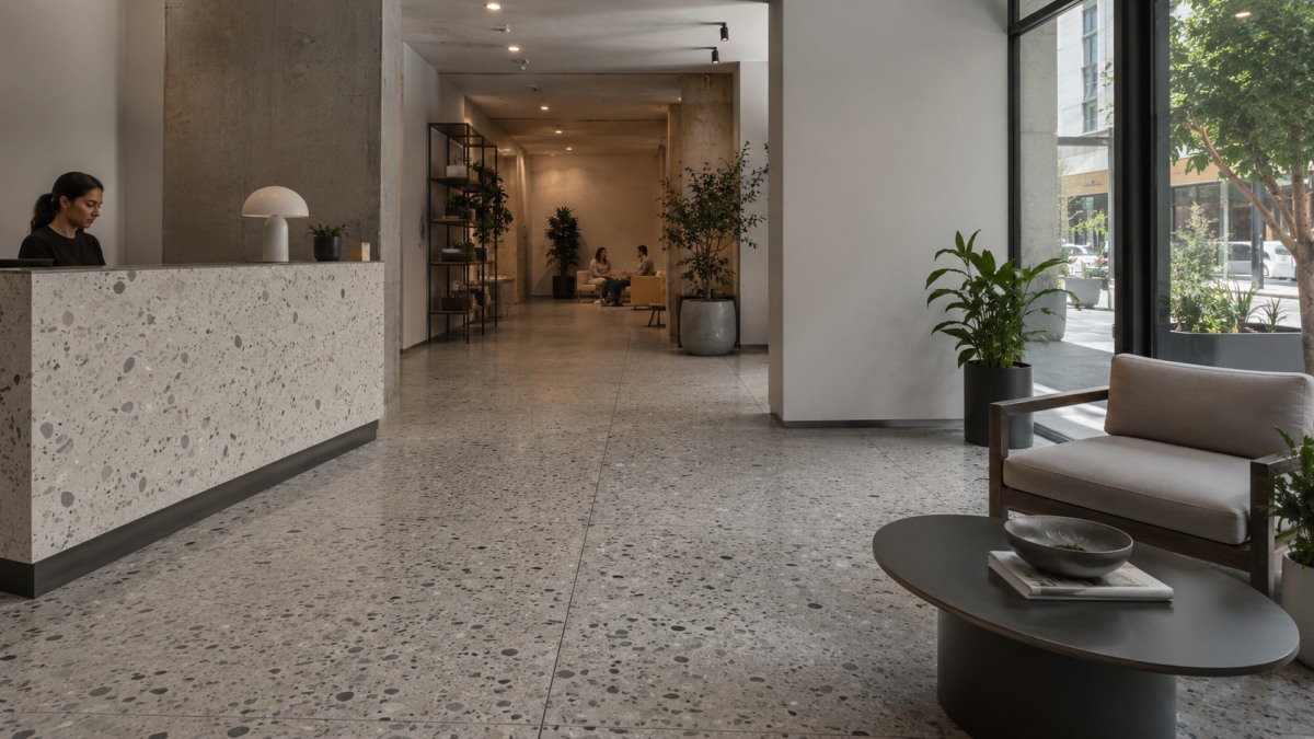 commercial-terrazzo-materials-restaurant-retail-lobby Commercial terrazzo materials used in restaurant retail and lobby interiors